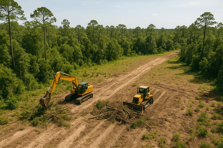 Land clearing in progress